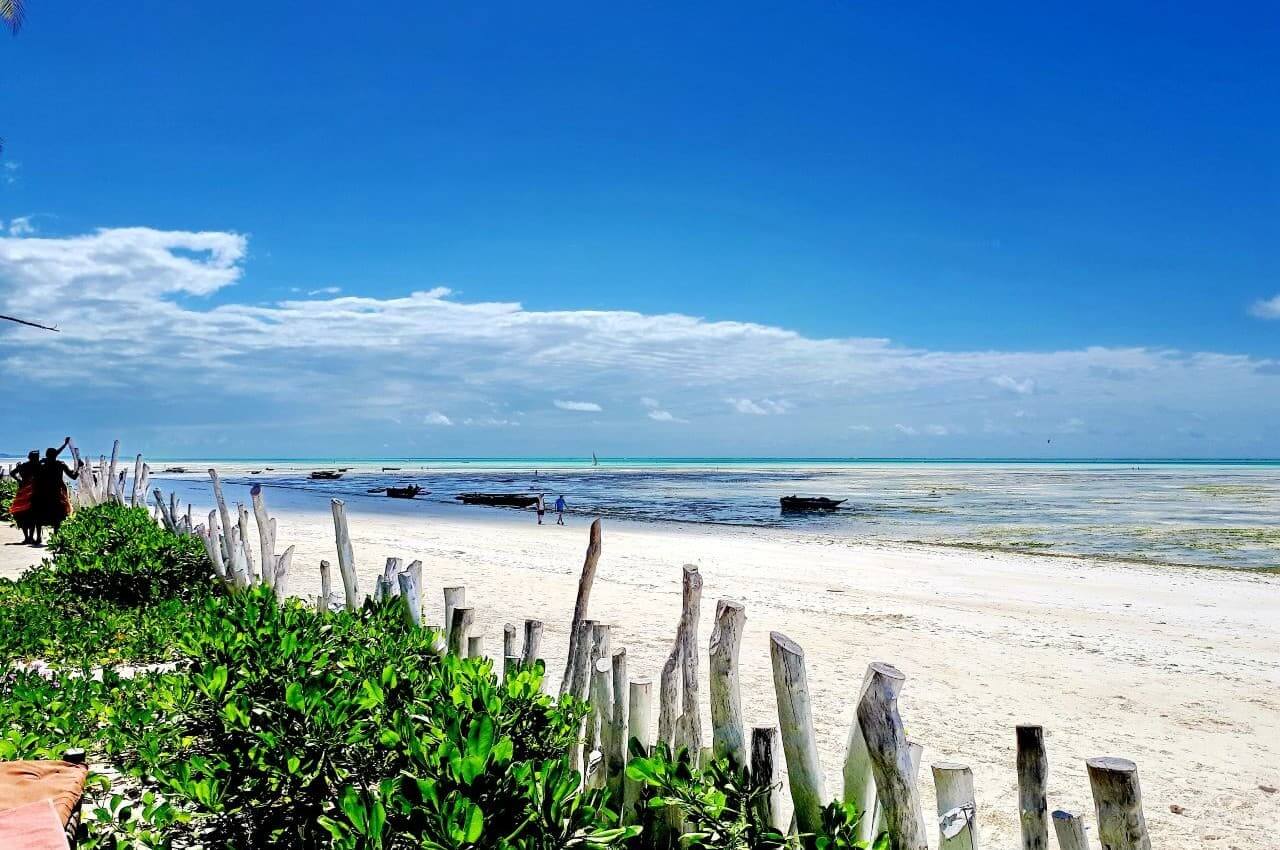 Zanzibar, low tide, Jambiani Beach