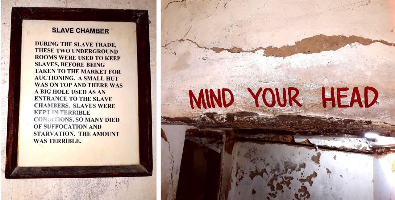 Zanzibar, Stone Town, In front of the entrance to the Slave Chamber