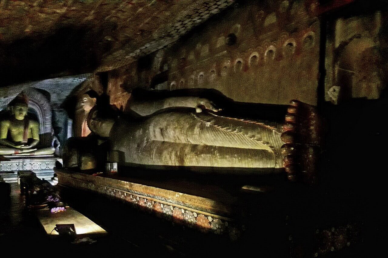 Dambulla Cave 2 the Statue of Reclining Buddha