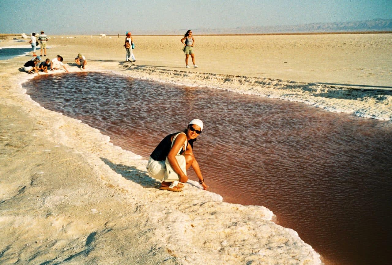 Sahara, an amazing colour of the Chott el Jerid Lake