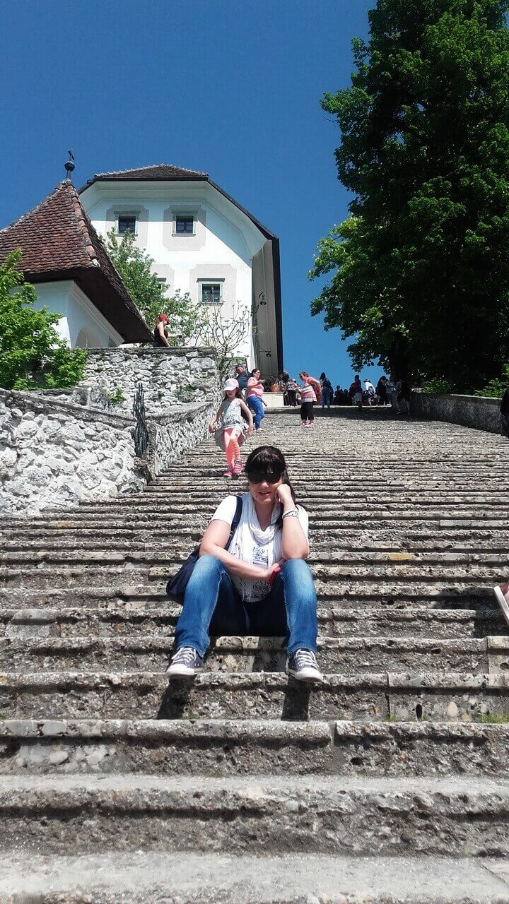 99 stone steps on Bled island