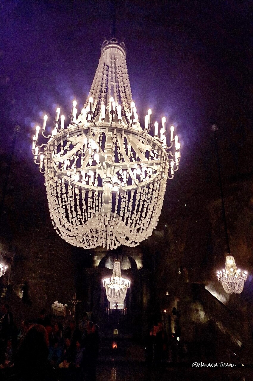 The chandelier in St Kinga’s chamber