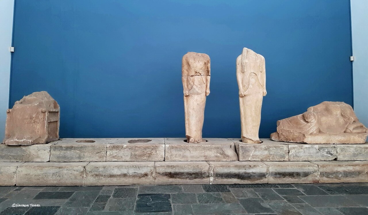 The original ancient statues of the Geneleos group from Heraion, Samos