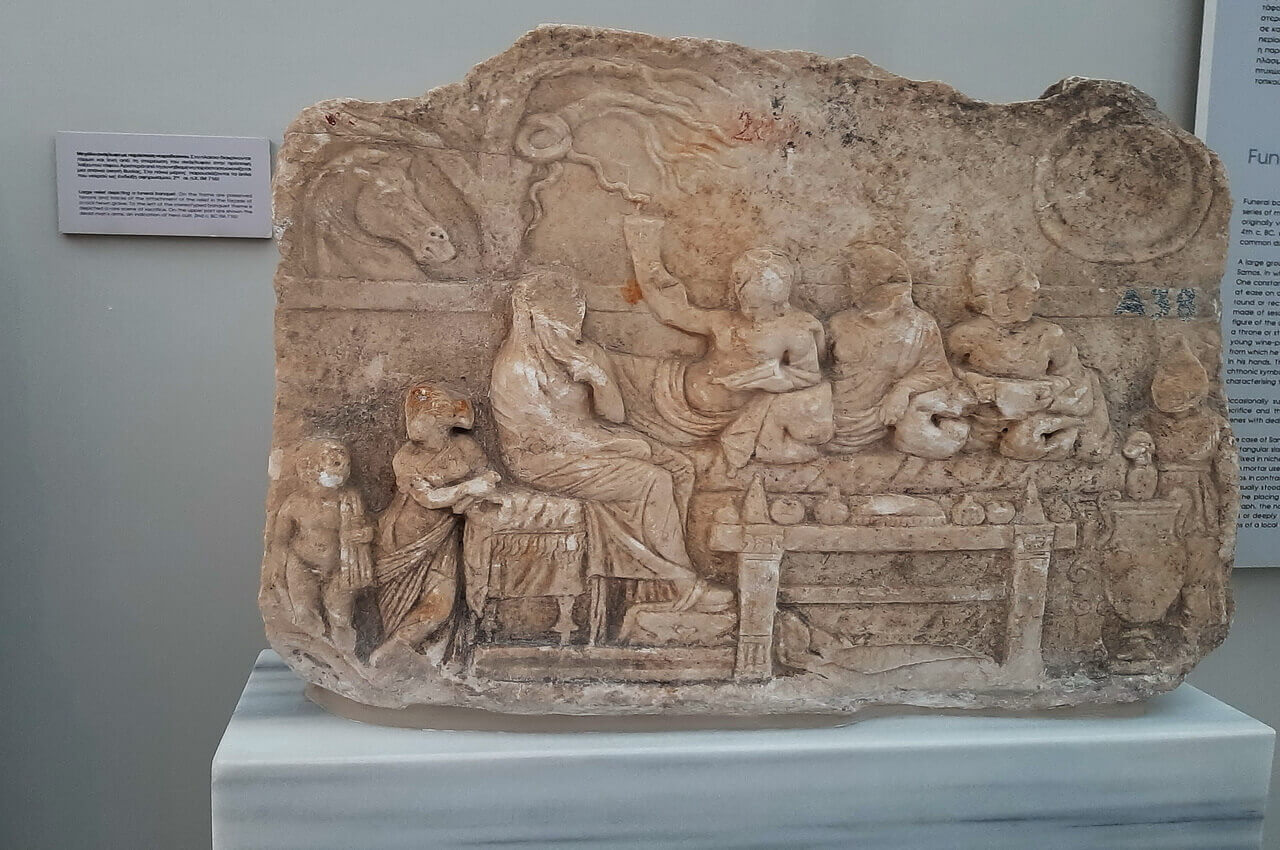 Archaeological Museum Pythagorion Funeral Banquet Relief