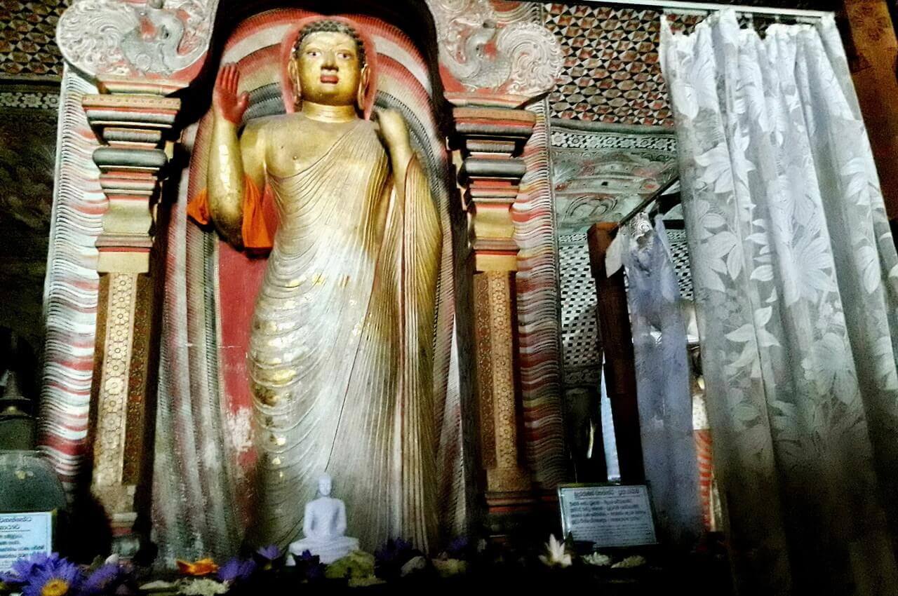 Cave 2 the Standing Gilded Buddha Statue