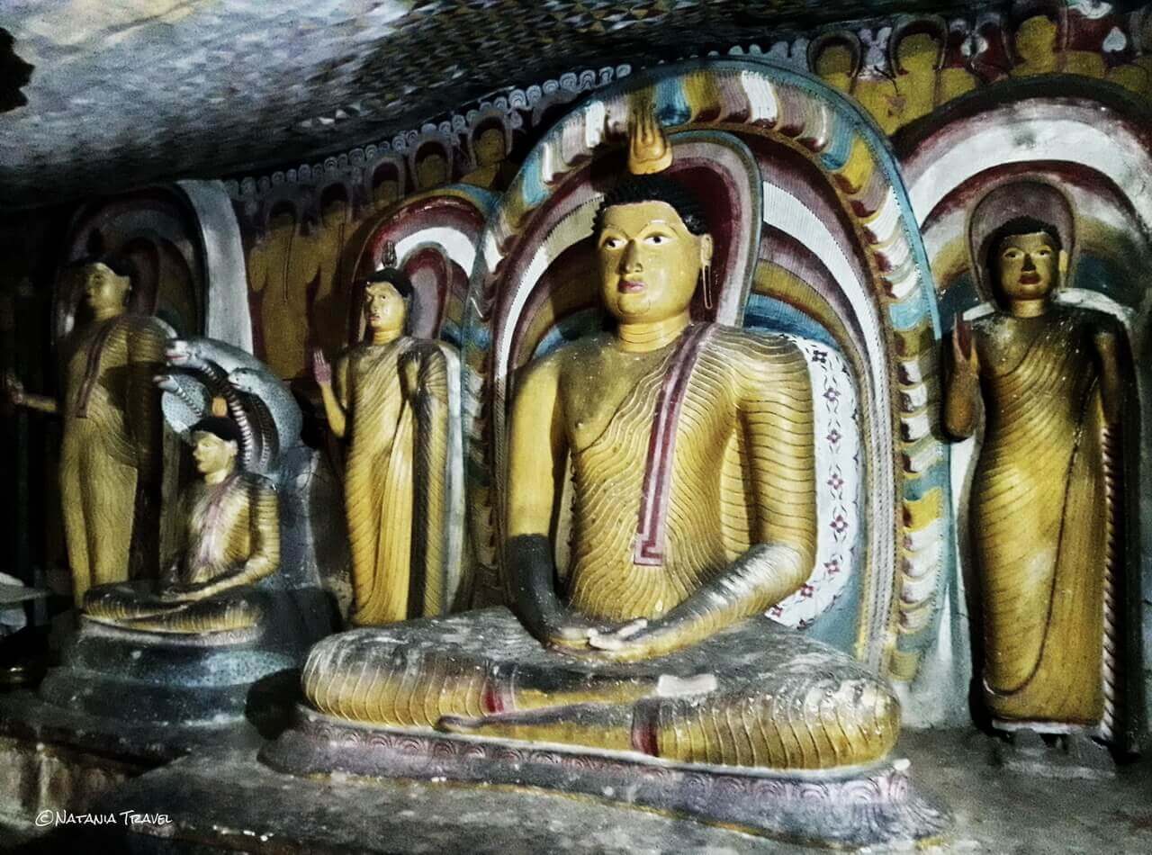 Buddha Statues in a Meditative Pose Dambulla Cave 4