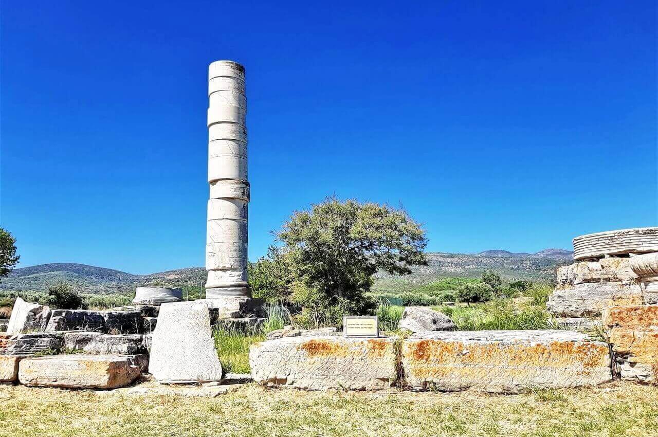 One Column of the Temple of Hera Samos