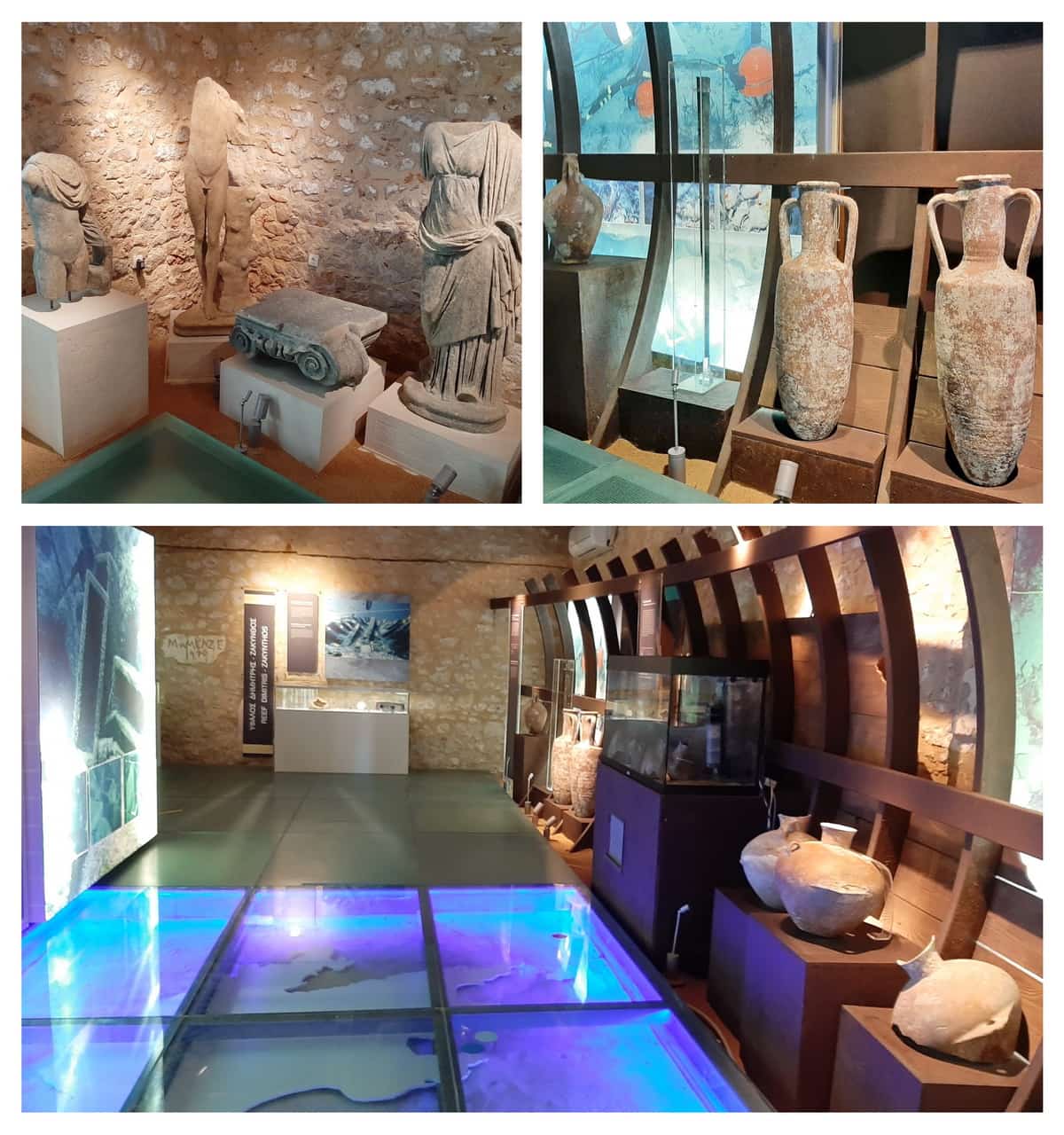 Exhibition of the underwater antiquities, Neokastro, Pylos