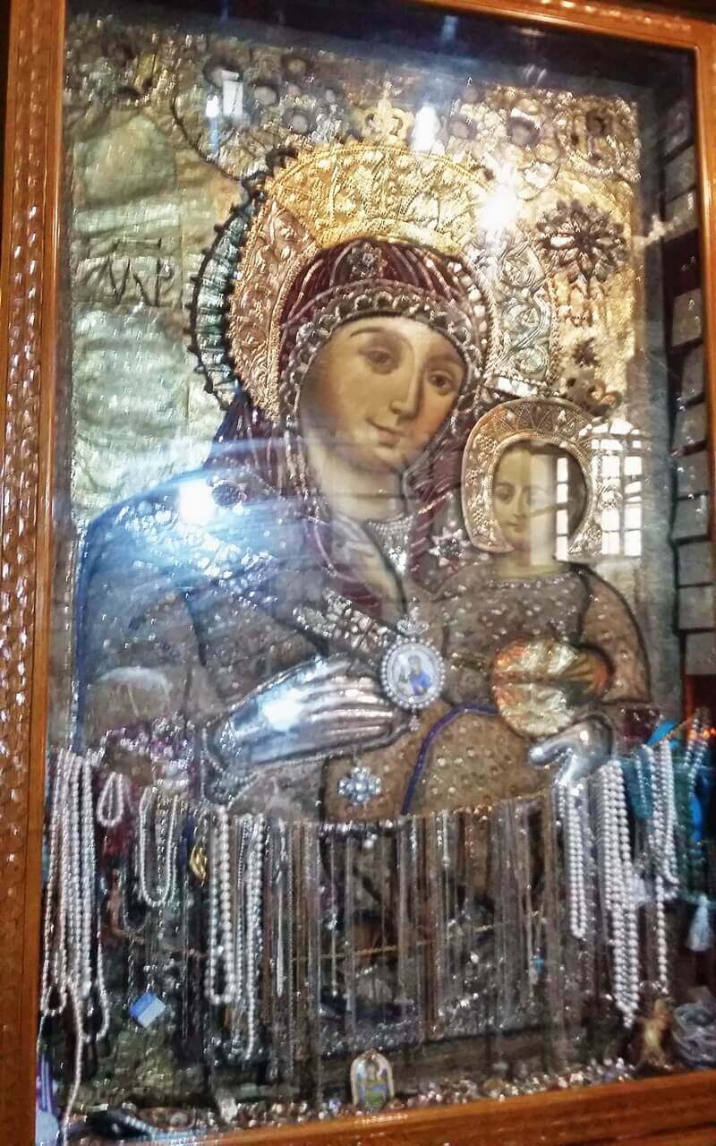 Icon of Jesus and Mary inside the Church of the Nativity, Bethlehem