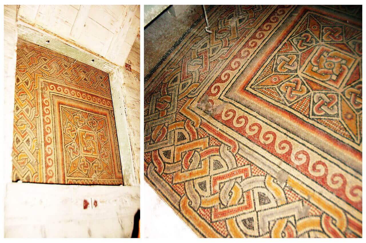 Mosaic floor from 4th century, Church of Nativity