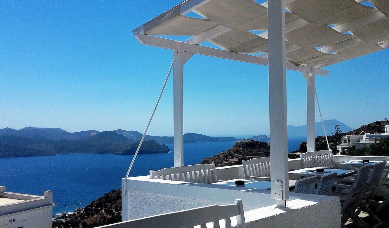 A view from Trypiti bar, Milos Island