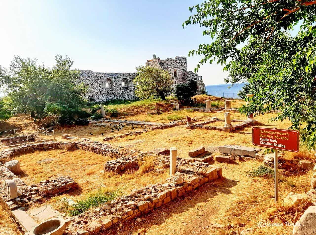 Samos Ancient Castle Early Christian Basilica Pythagorion