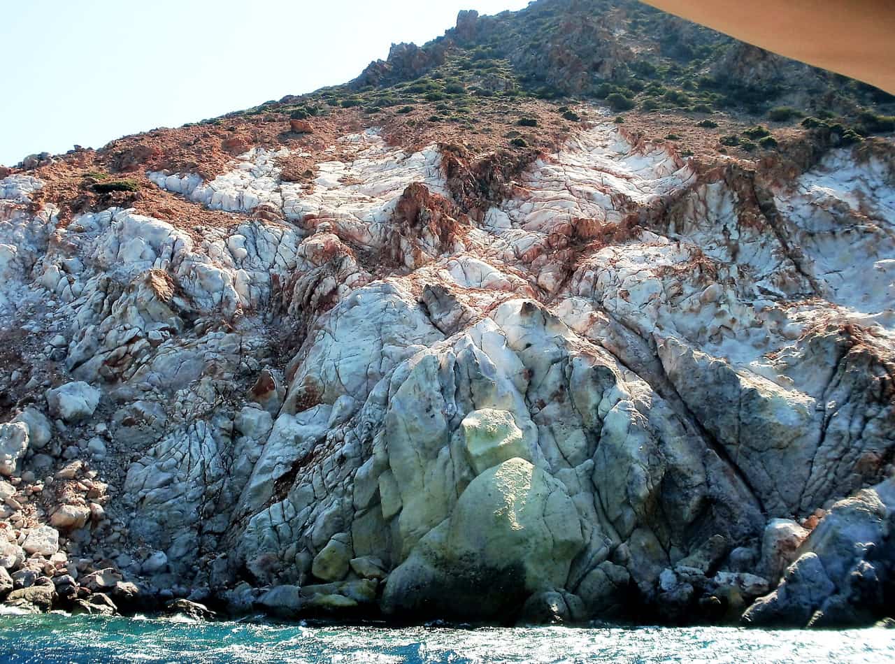 Milos rock formation