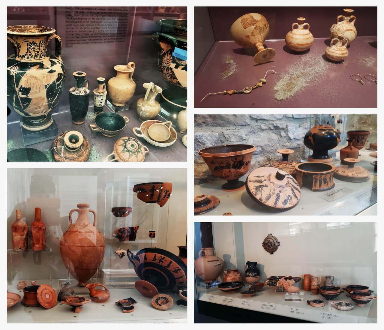 Pottery items, Archaeological Museum Pythagorion