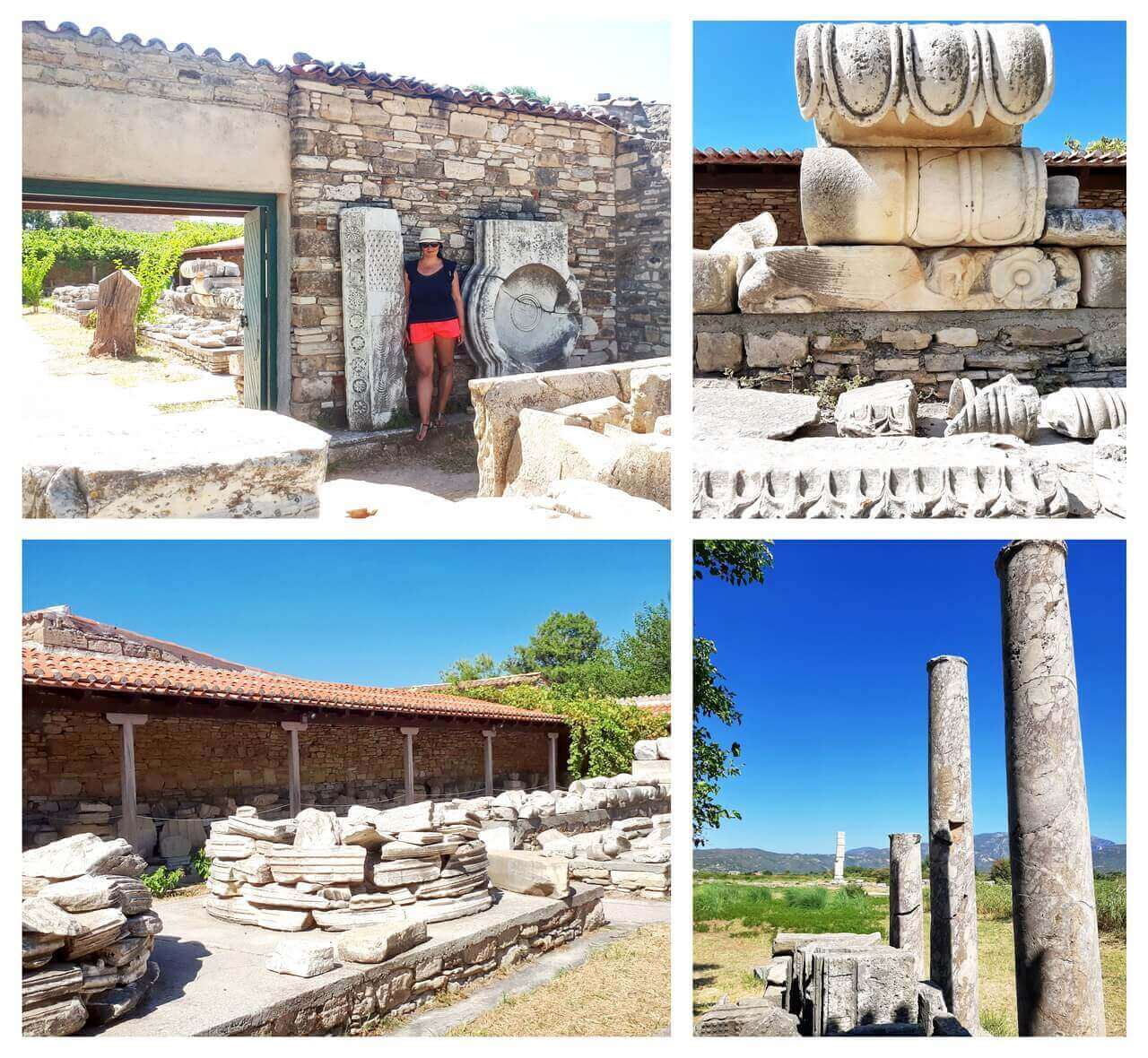 The ancient remains in Heraion sanctuary, Samos