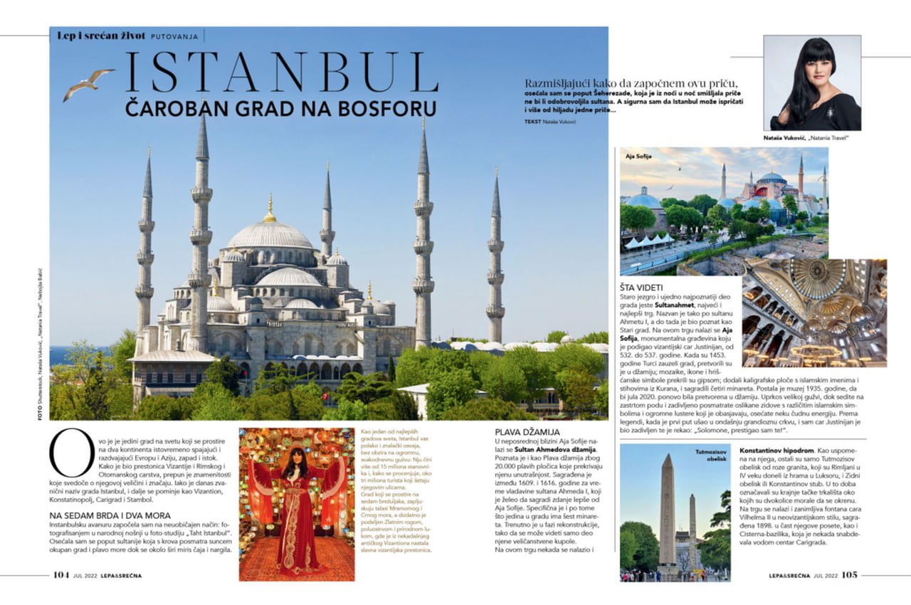 2022 juli press Lepa i Srećna Istanbul Natania Travel