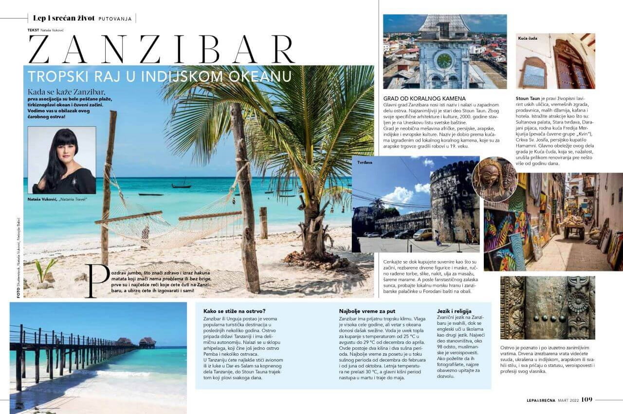 2022 Mart Press Lepa I srecna Zanzibar Natania Travel