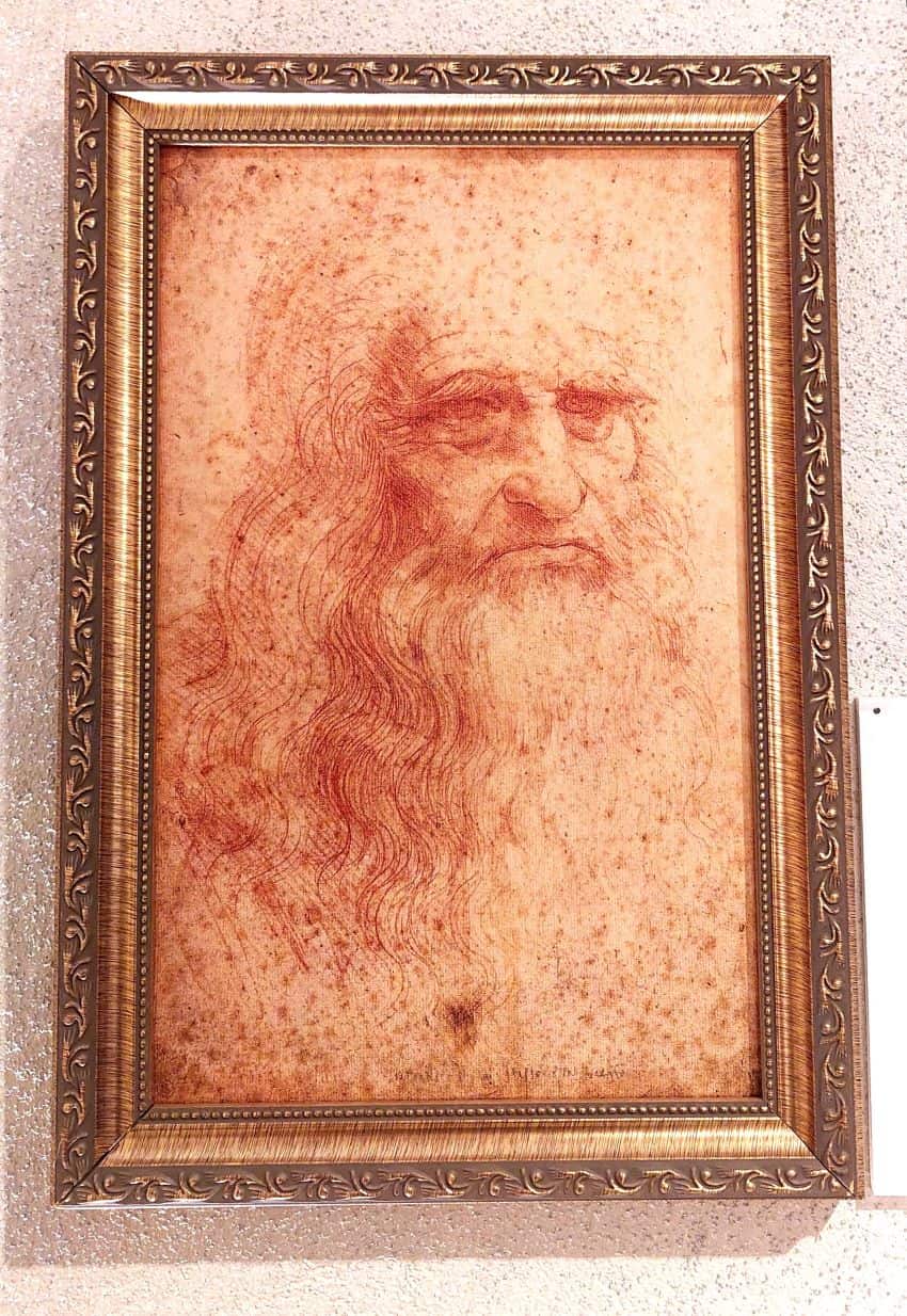 Self Portrait of Leonardo Da Vinci Replica
