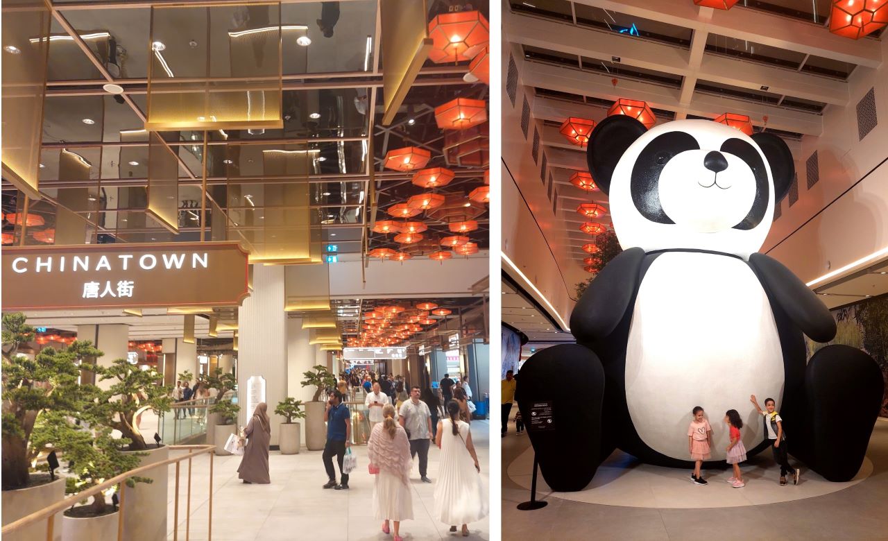 Dubai Mall China Town and Giant Panda