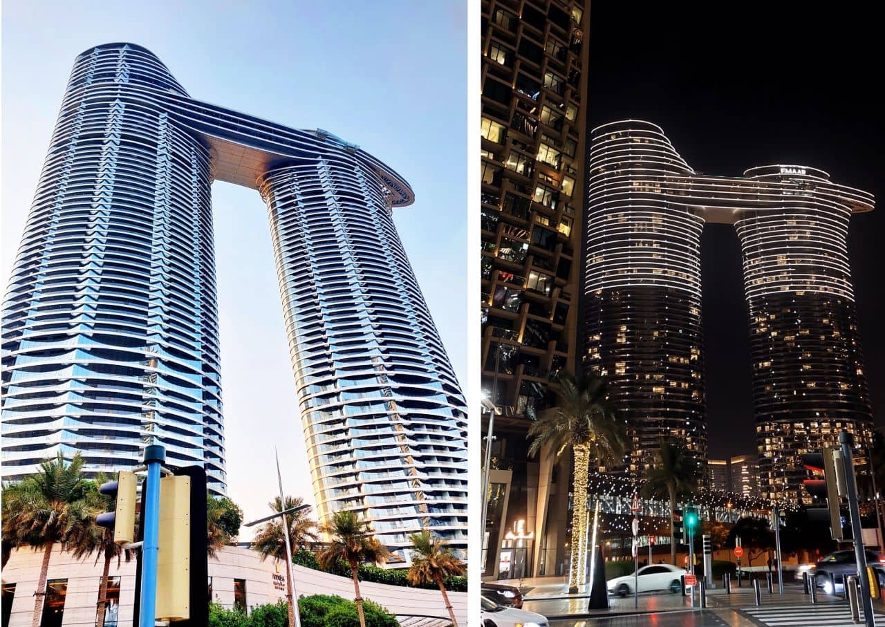 Dubai Sky View Twin by Day and Night