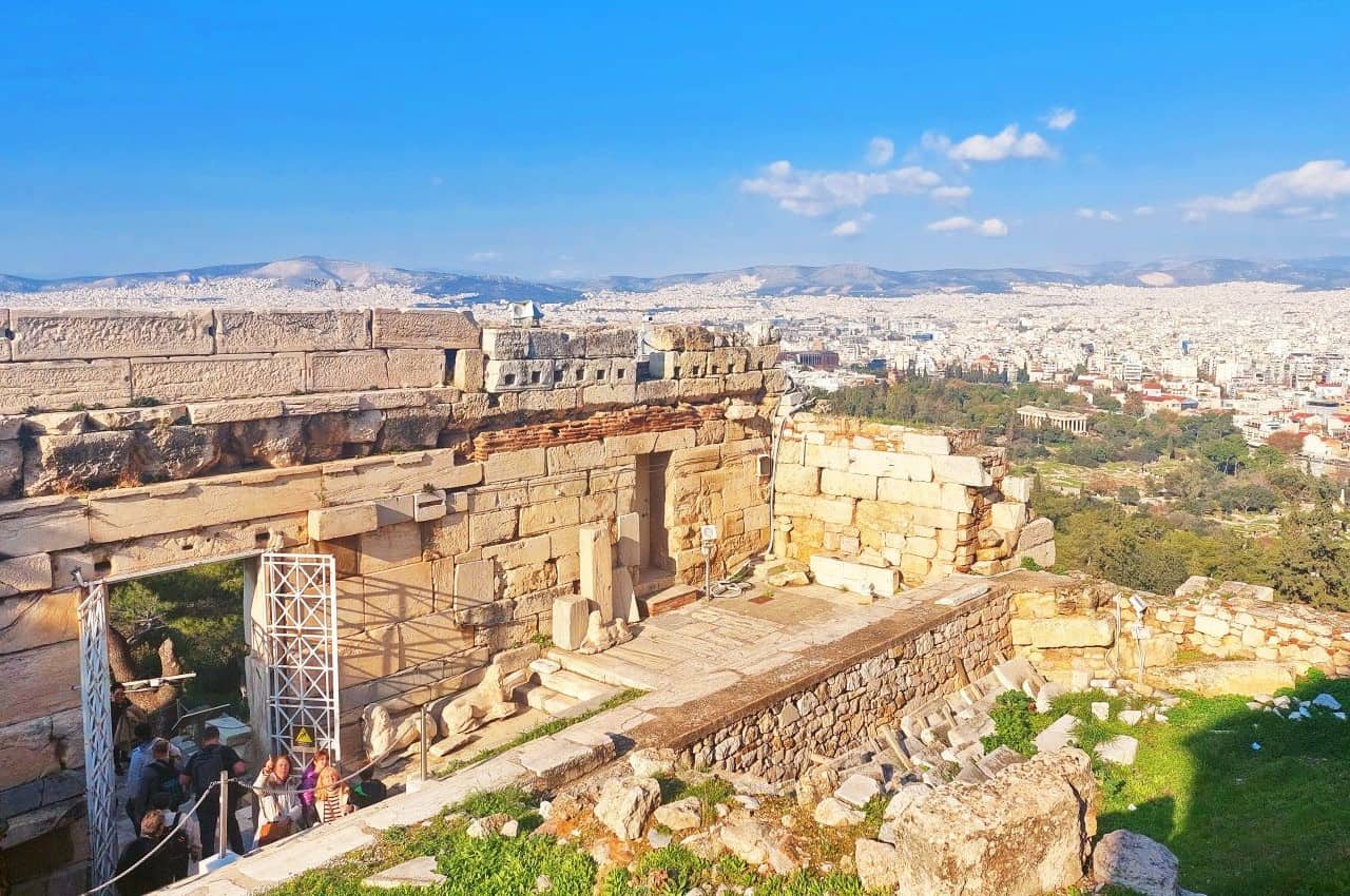 The back of the Beulé Gate, Acropolis of Athens