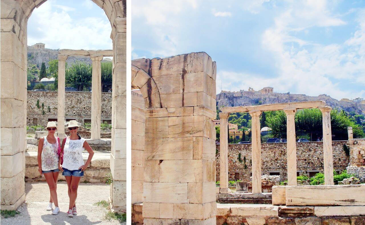 Athens Acropolis, the Hadrian library,August 2015