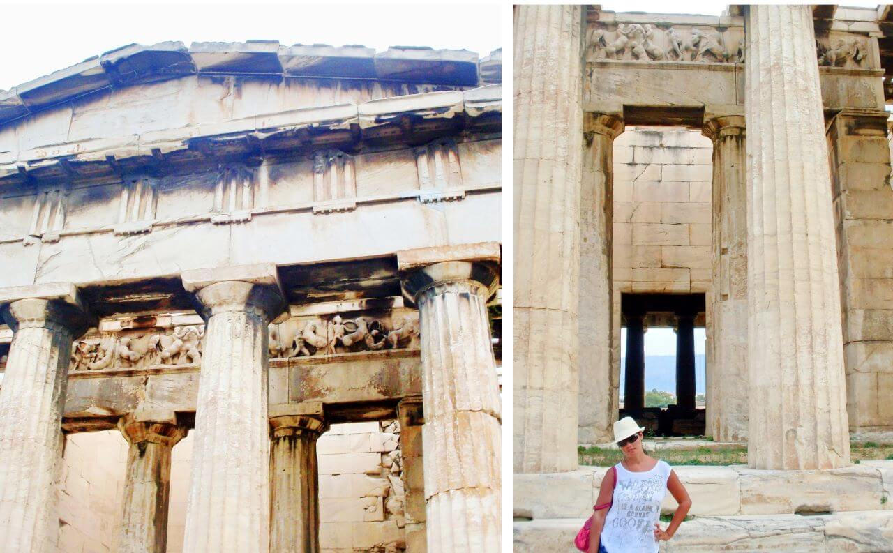 Athens, The columns of the Temple of Hephaestus, August 2015