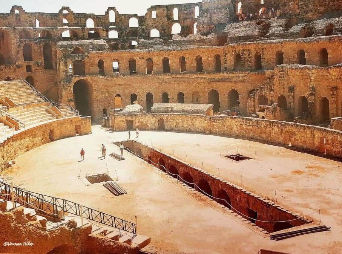 Sahara, El Jem postard, Tunisia