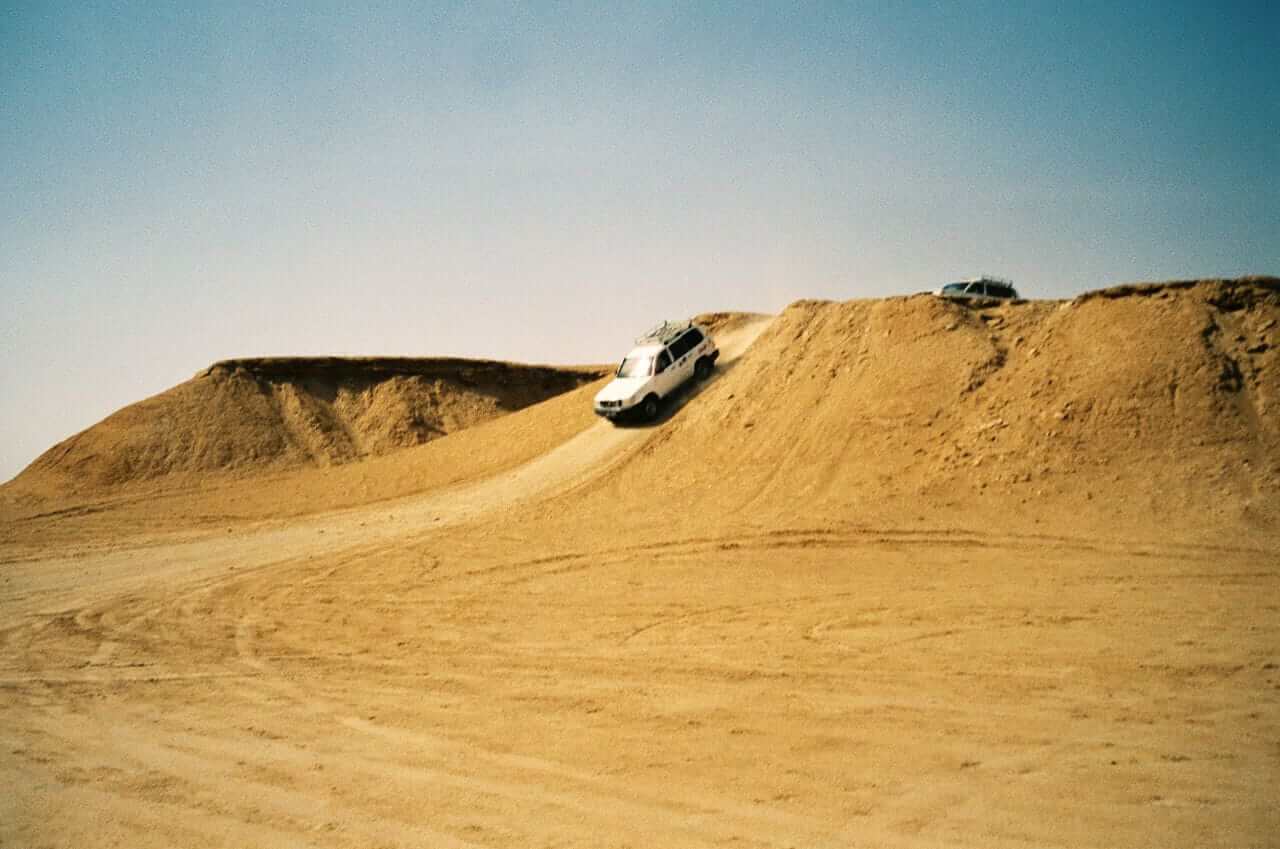 Jeep ride across the dunes, Sahara desert, Tunisia