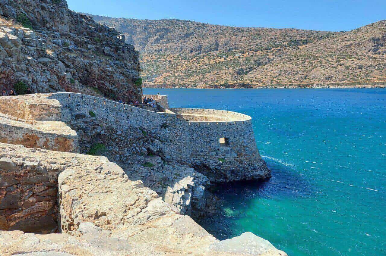 Spinalonga, walls of the Mezzaluna Michiel bastion