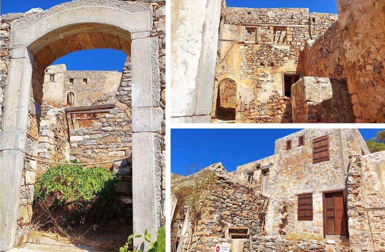 Spinalonga ruined houses