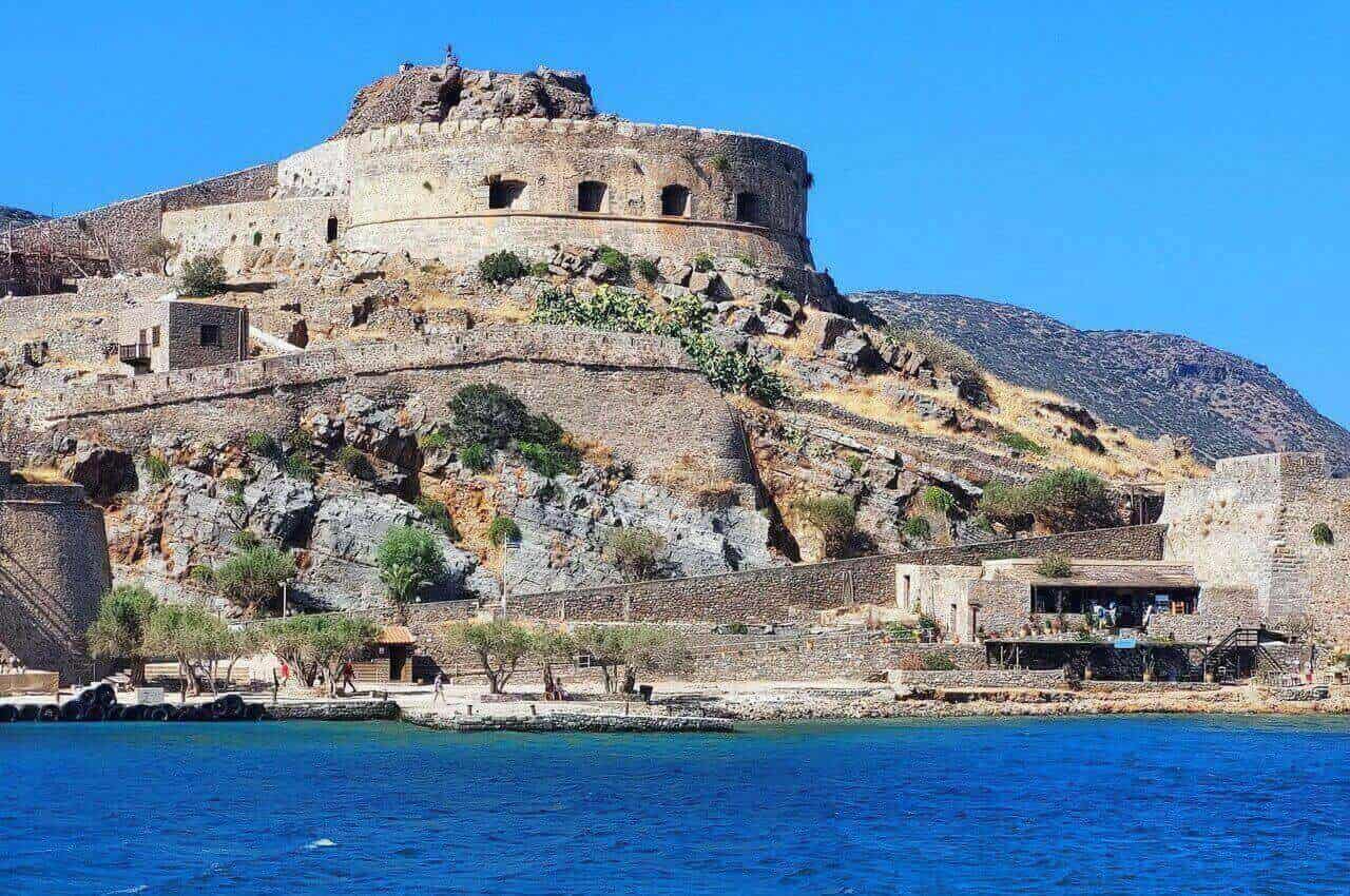 The Venetian fortress on the top of the Spinalonga island