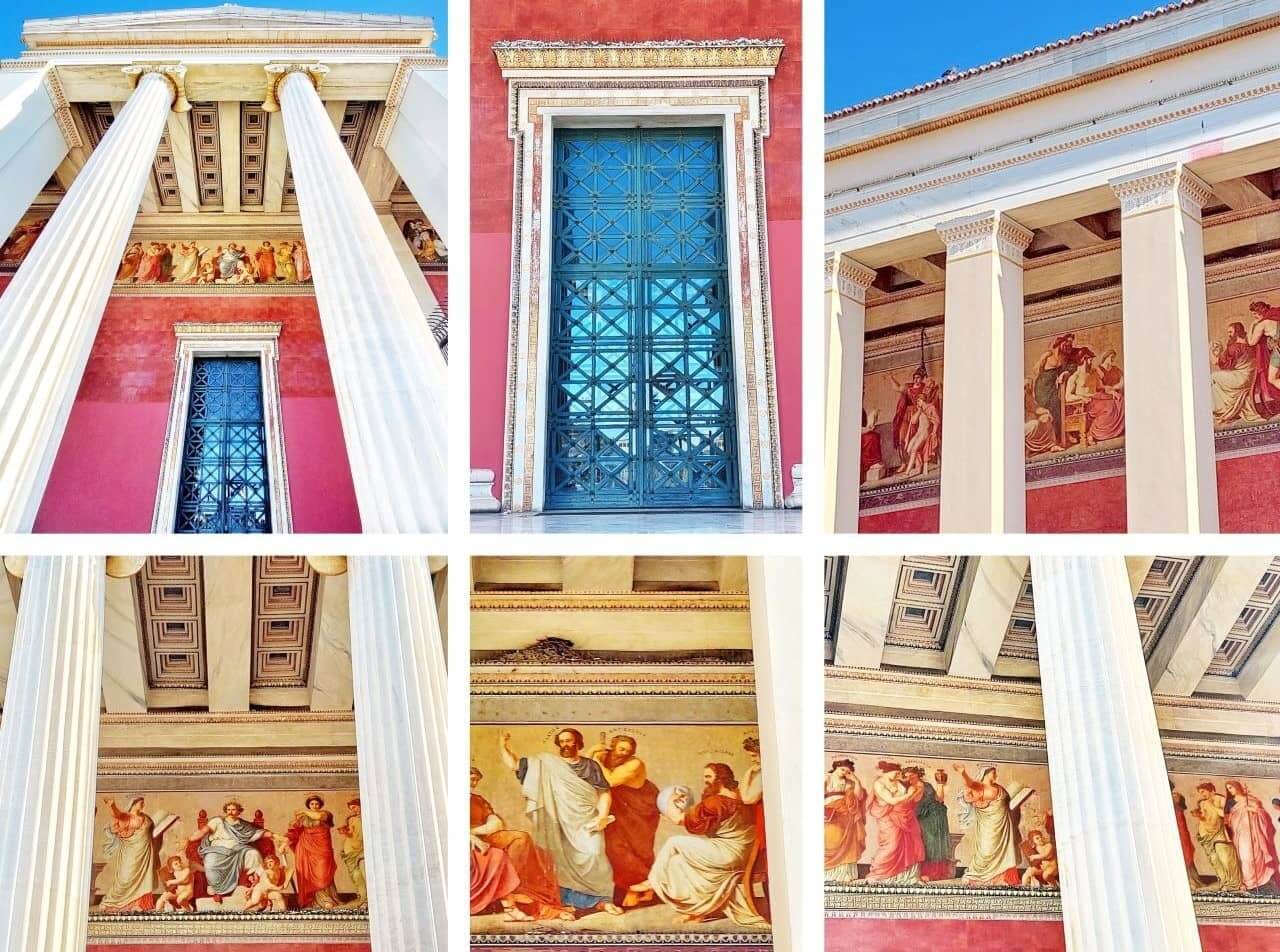 Beautiful decorated the building of The University of Athens