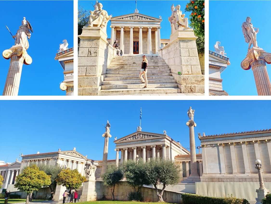 The beautiful building of the University of Athens, Atinska Akademija