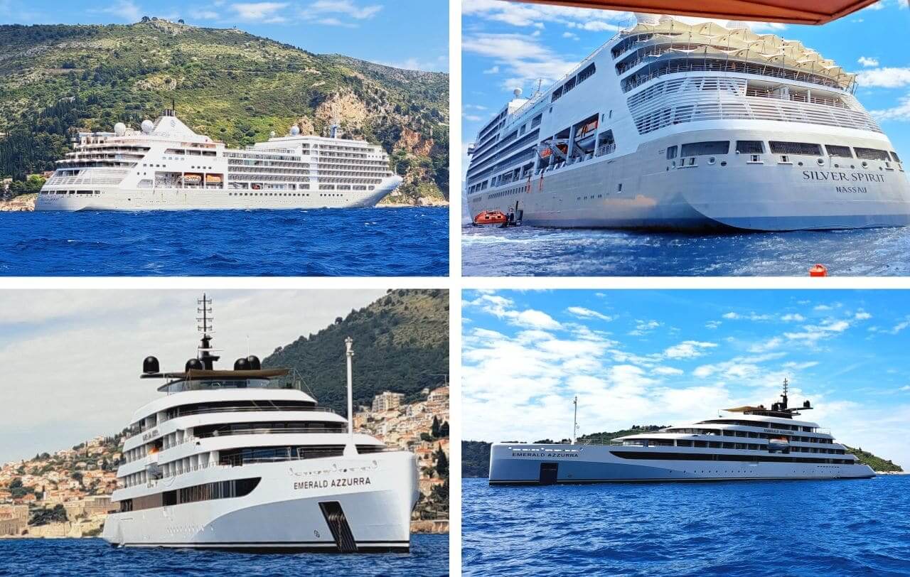 Dubrovnik, Silver Spirit and Emerald Azzurra cruise ships