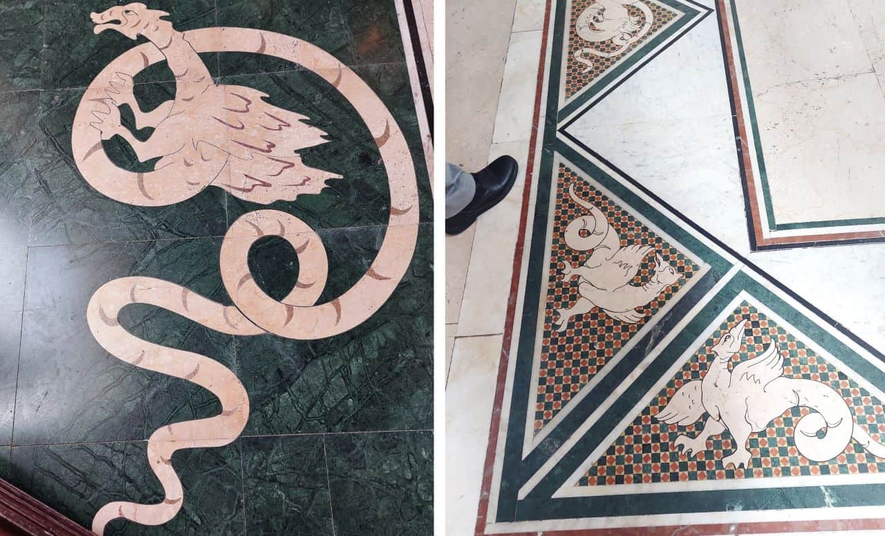 Trebinje, the floor of the Hercegovačka Gračanica Church