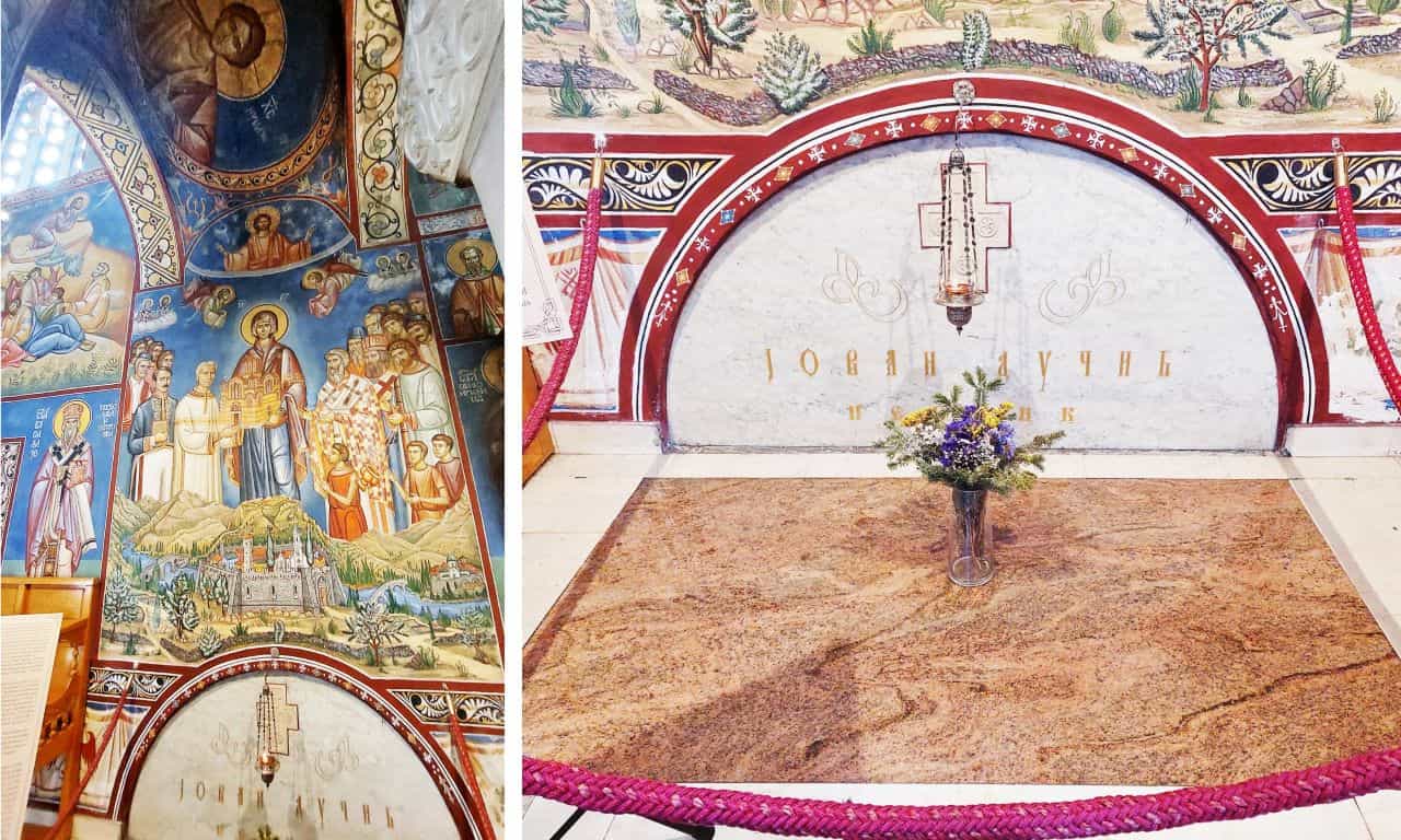 Trebinje, the grave of Jovan Dučić in the church of Hercegovačka Gračanica