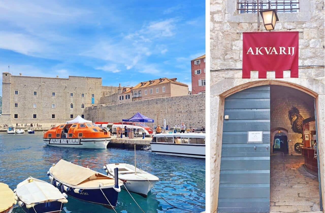 Dubrovnik, Fort St John and entrance to aquarium