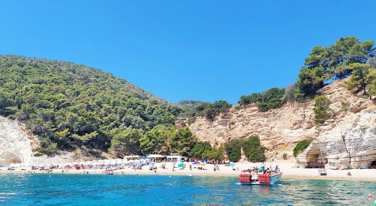 Vieste Gargano Caves Vignanotica Bay and beach