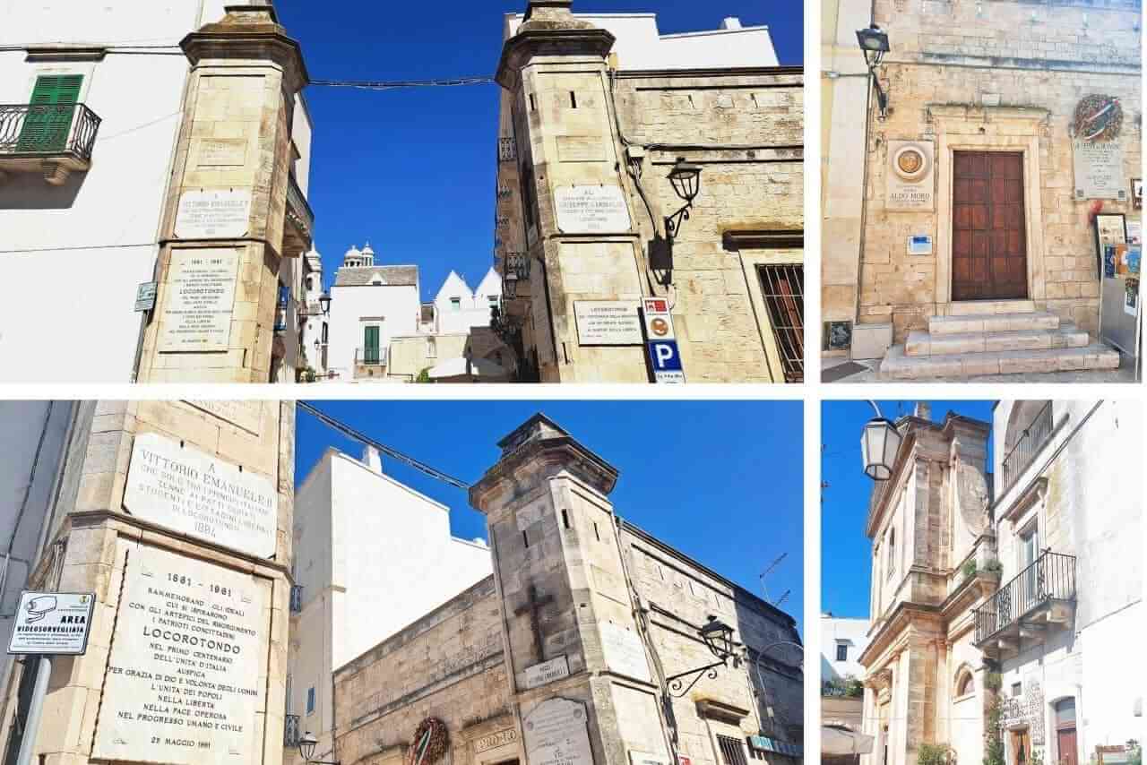Locorotondo, Porta Napoli, Piazza Vittorio Emanuele and Church