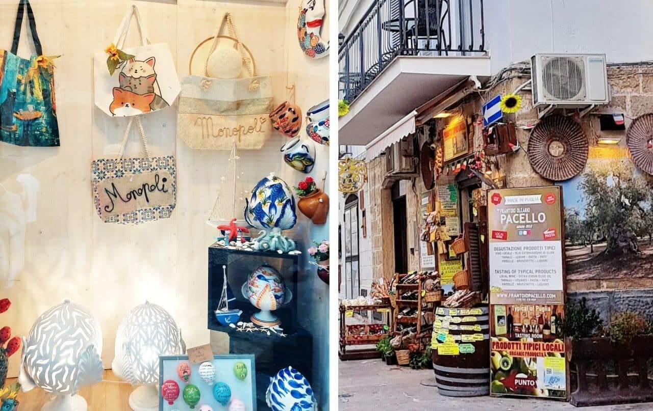 Monopoli souvenirs and local products