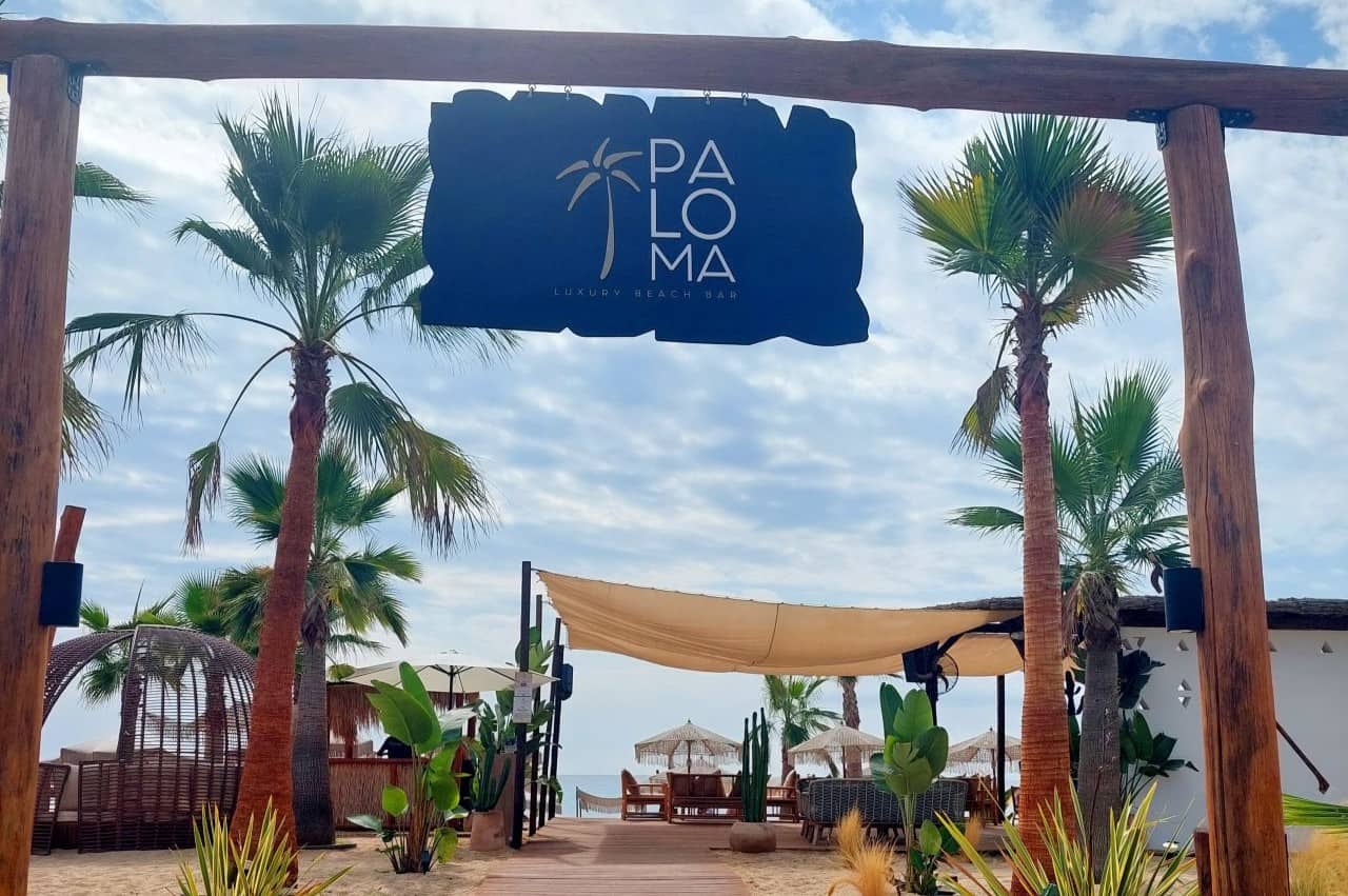 Entrance to Paloma Beach Bar
