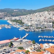 Kavala port and town, Greece