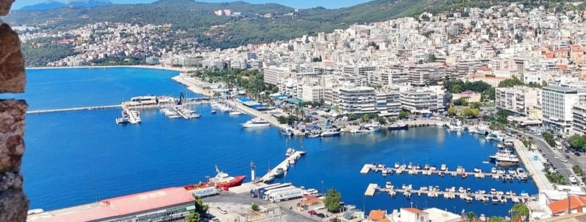 Kavala port and town, Greece