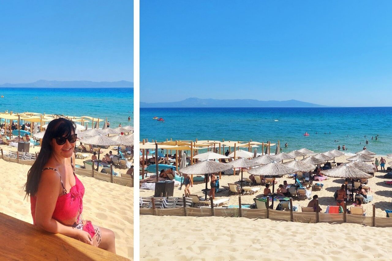 A view of the Ammolofi Beach from the Breeze Beach Bar Beach