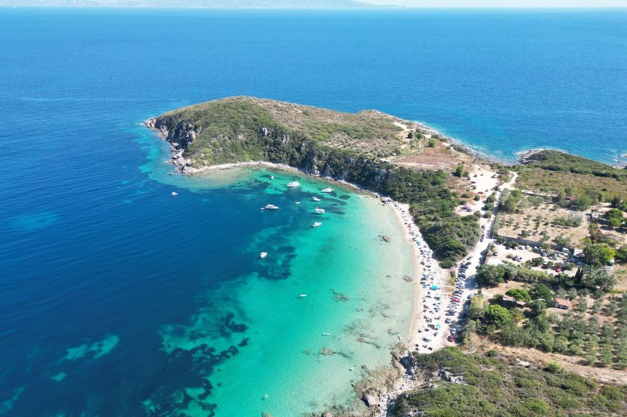 Vrasidas Beach, drone by Aleksandar Petrović, Best beaches near Kavala. Najbolje plaže blizu Kavale