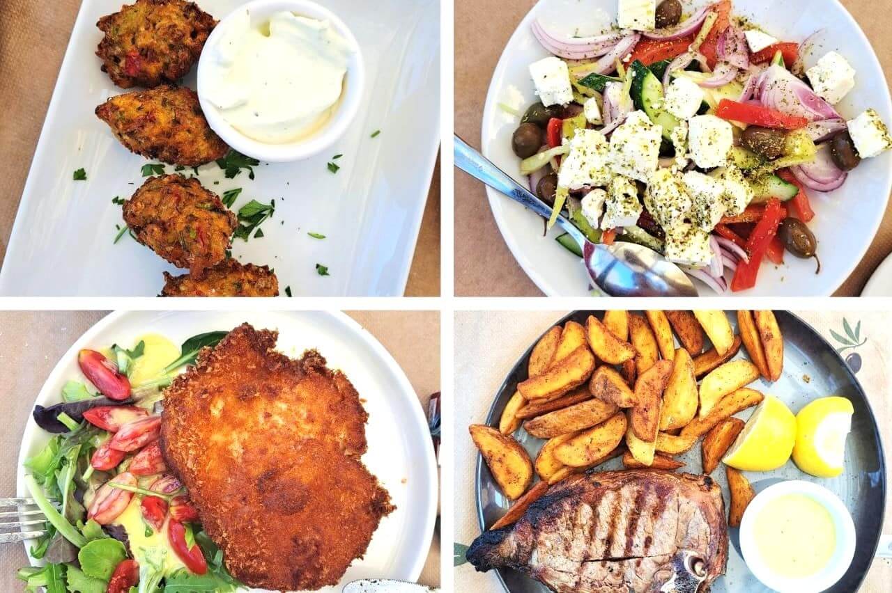 Delicios food in Paparouna restaurant, Palio Beach, Kavala, Greece