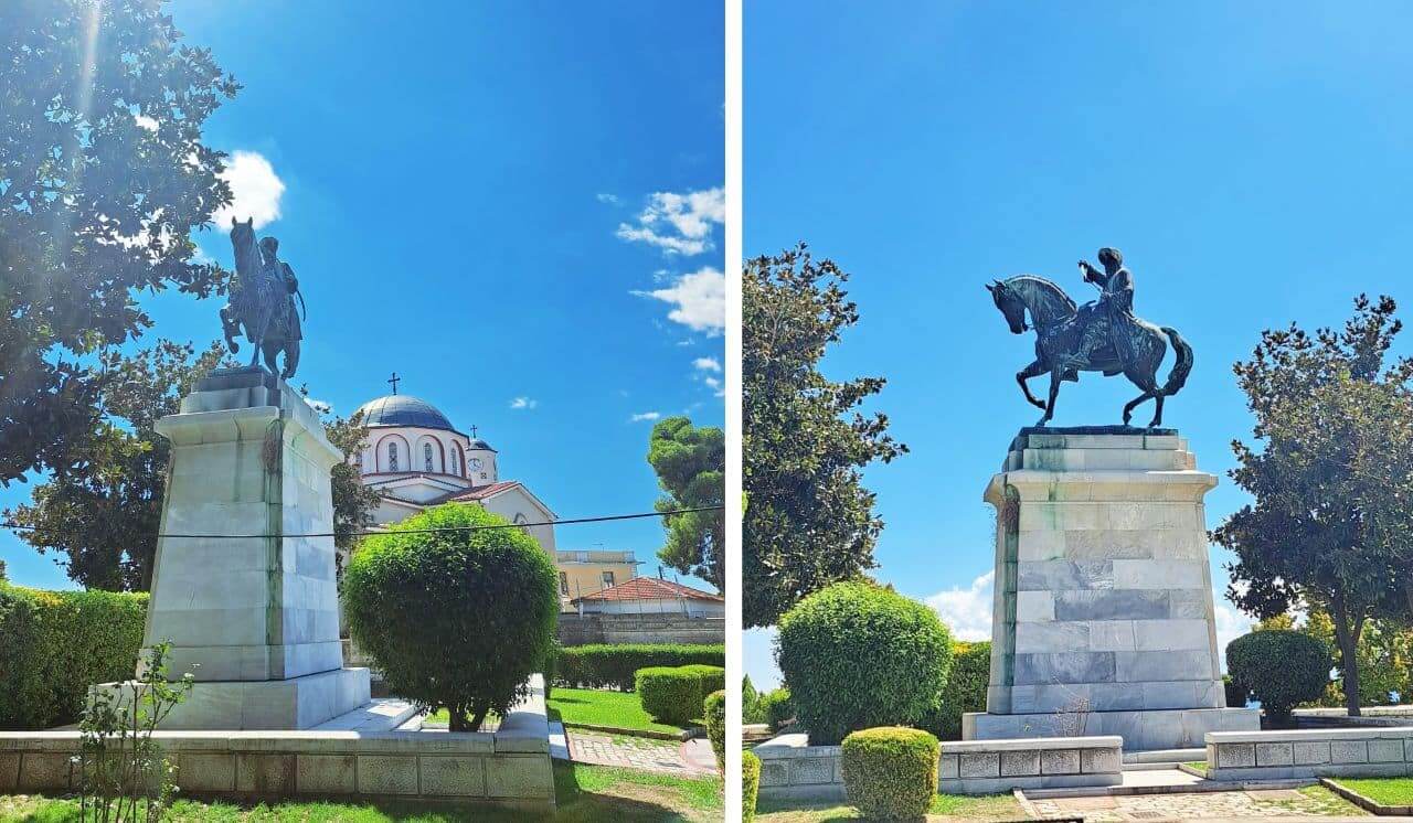Kavala, Old Town, a statue of Muhammed Ali