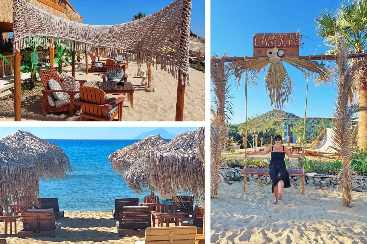 The Roca Beach Bar and swing