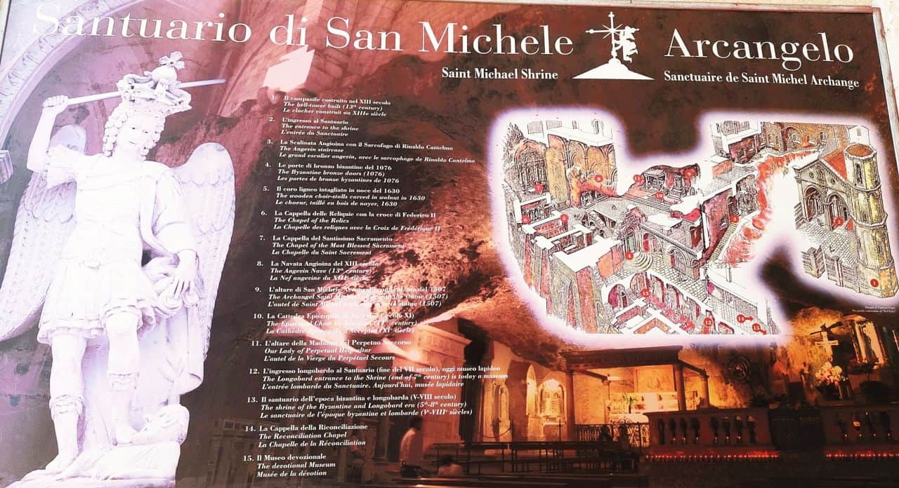 Monte Sant Angelo, map of the Sanctuary of Saint Michele